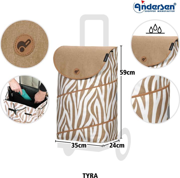 Actual product image Andersen Tyra zebra