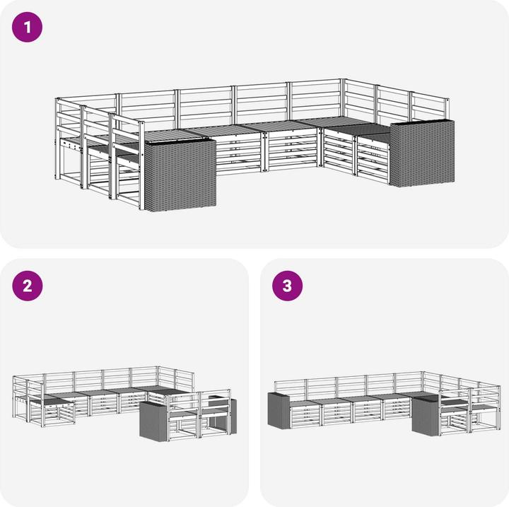 Produktbild vidaXL Outdoor-Sofa