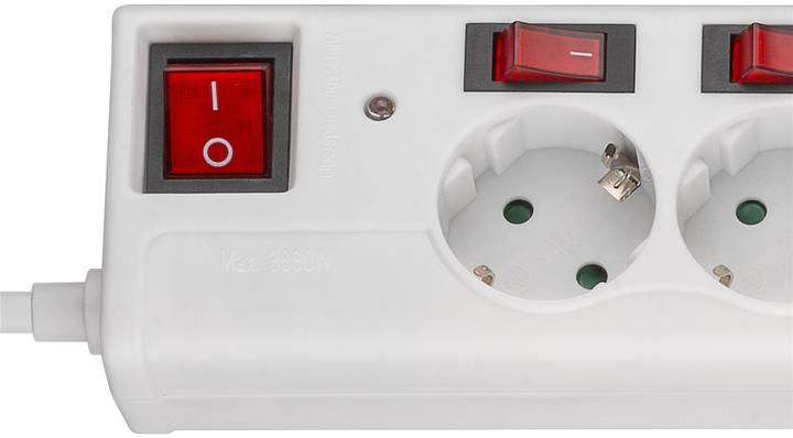 Actual product image Goobay Power strip (6x, CEE 7/3, 1.40 m)