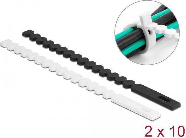 Actual product image Delock Cable tie flexible reusable 20 pcs. (Plastic cable ties, 165 mm, 20 pcs.)
