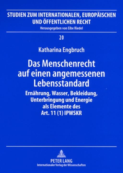 Energie-Label Das Menschenrecht auf einen angemessenen Lebensstandard (Deutsch, Katharina Engbruch, 2008)