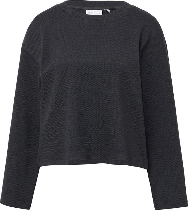 Produktbild Comma Sweatshirt Verkürztes Sweatshirt aus strukturiertem Jersey (32, 36)