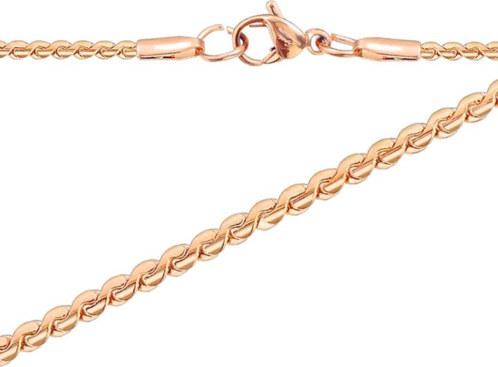 Produktbild Hollywood Body Jewelry Kette verdreht flach rosegold (ohne Messing, Chirurgenstahl 316L)