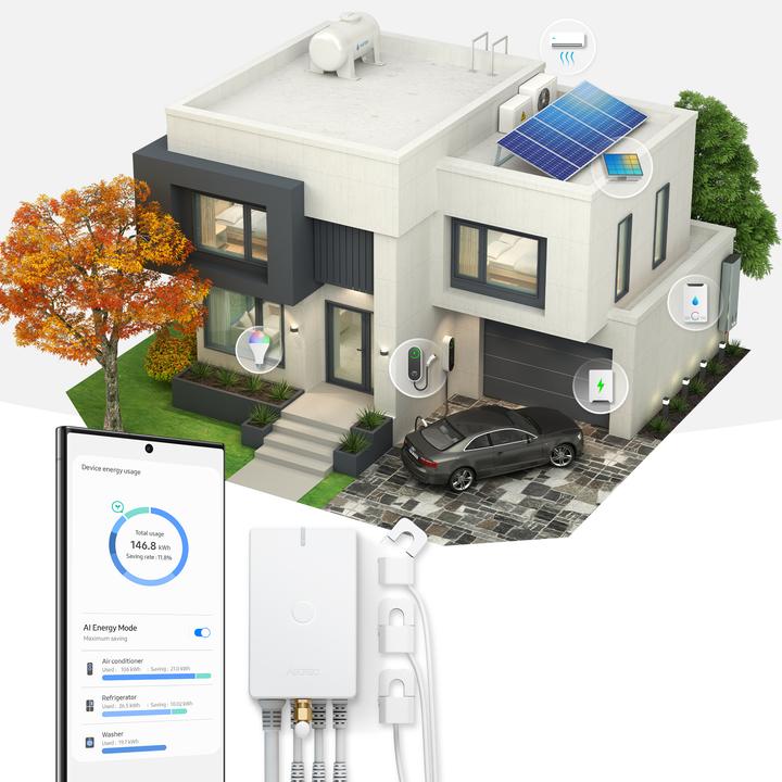 Produktbild Aeotec Home Energy Meter 8 - drei Klemmen 60A
