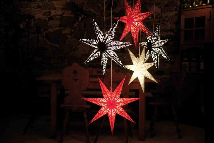 Produktbild Starlightz Papierstern lux red size M