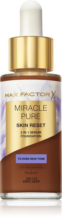 Actual product image Max Factor Miracle Pure Skin Reset 2in1 Serum Foundation - Makeup 30 ml 100-110 Very Deep (100-110 Very Deep)