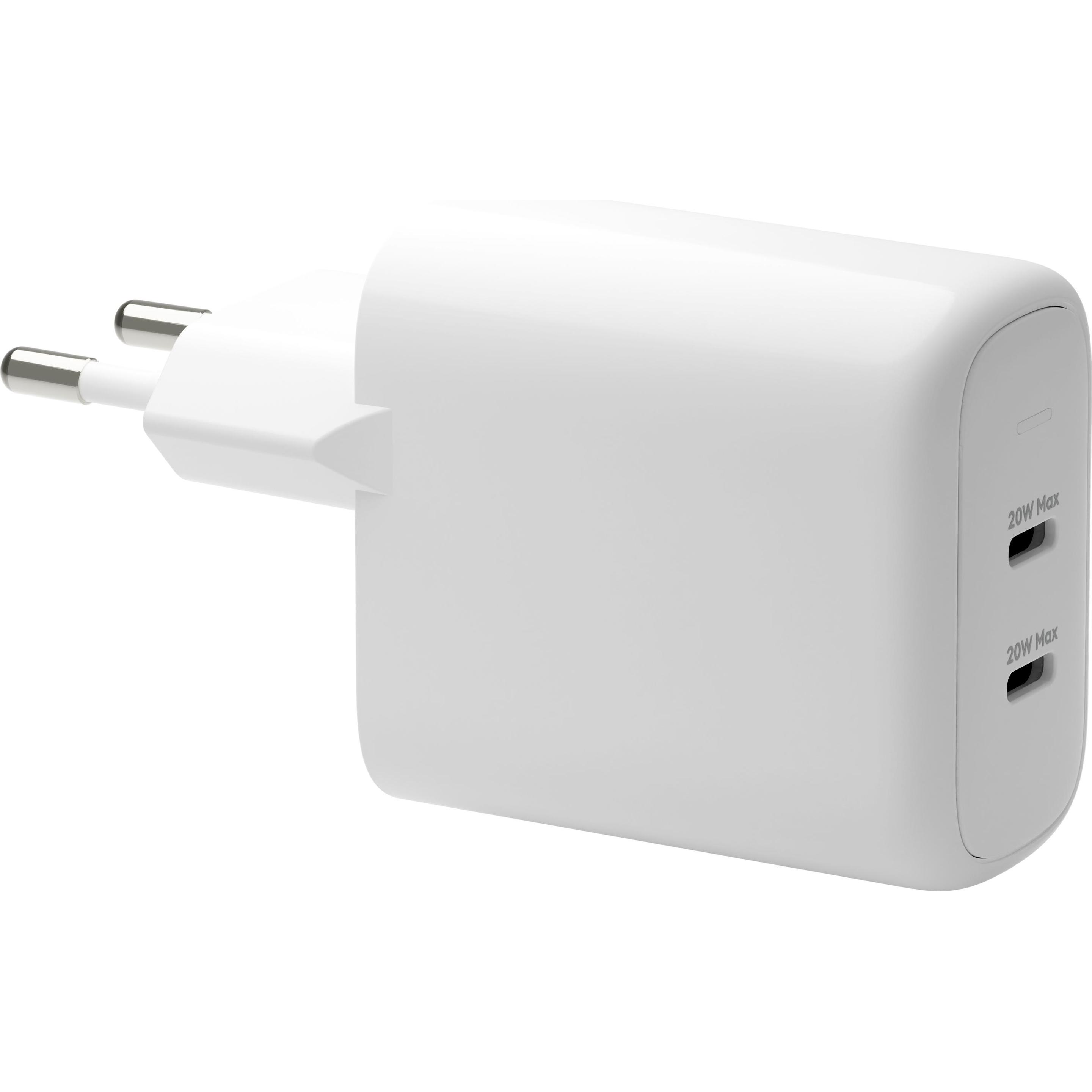 dbramante1928 RE-CHARGE - EU WALL CHARGER - 2 (20 W), USB Ladegerät, Weiss
