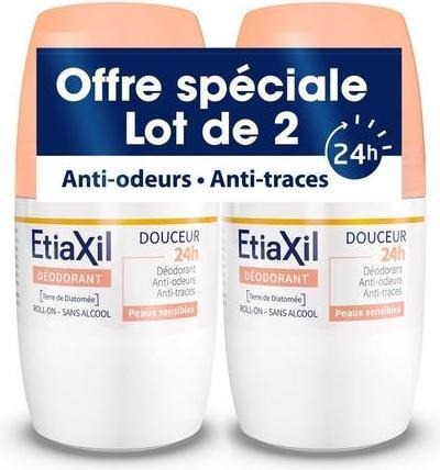 Immagine prodotto Etiaxil Gentle Deodorant 48h Roll-On 50ml - Pack of 2 (Roll-on, 50 ml)