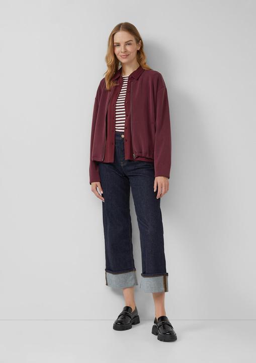 Produktbild s.Oliver Sweatshirt Jacke Oversized Scuba-Jacke mit verstellbarem Saum (44)