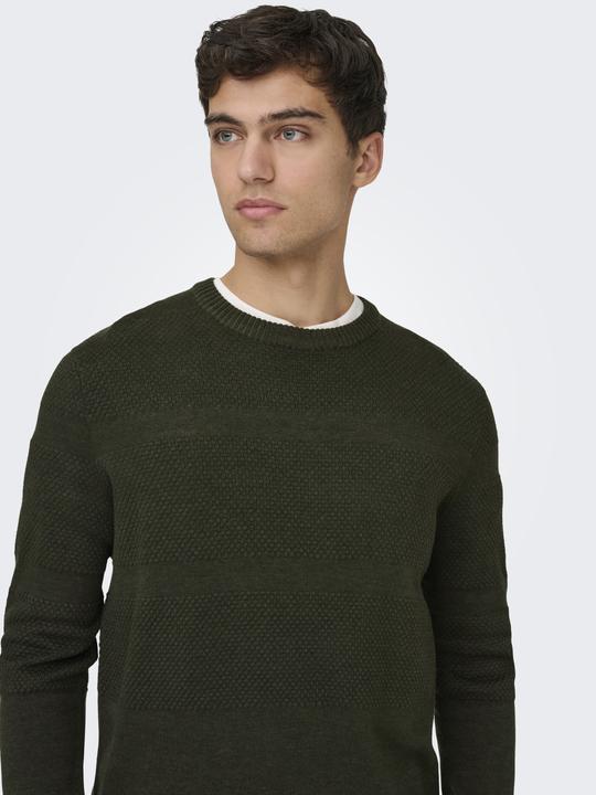 Produktbild Only & Sons Onsmalik Reg 12 Pinaple Crew Knit (M)