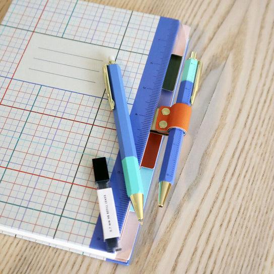 Actual product image Kikkerland Pen And Pencil Set (Multicoloured, 2x)
