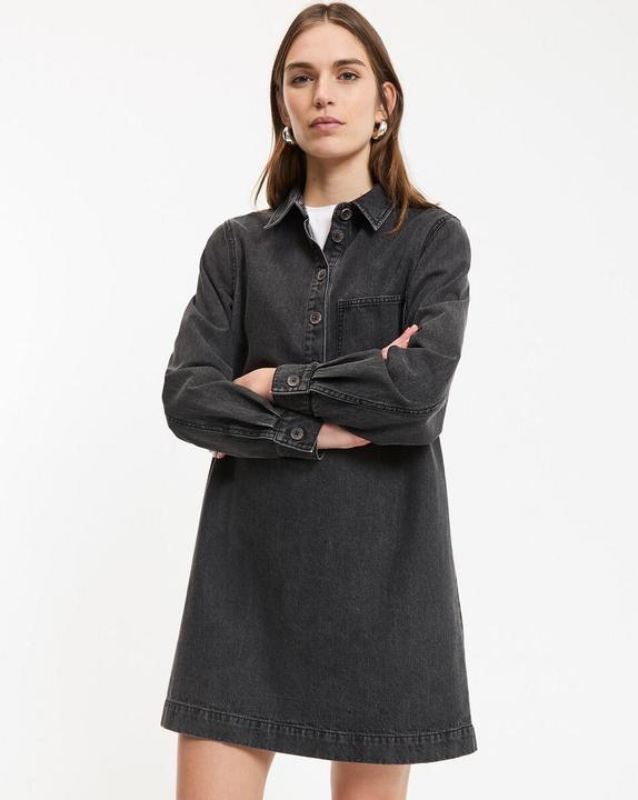 Actual product image La Redoute Collections Short denim dress Signature ALBANE (42)