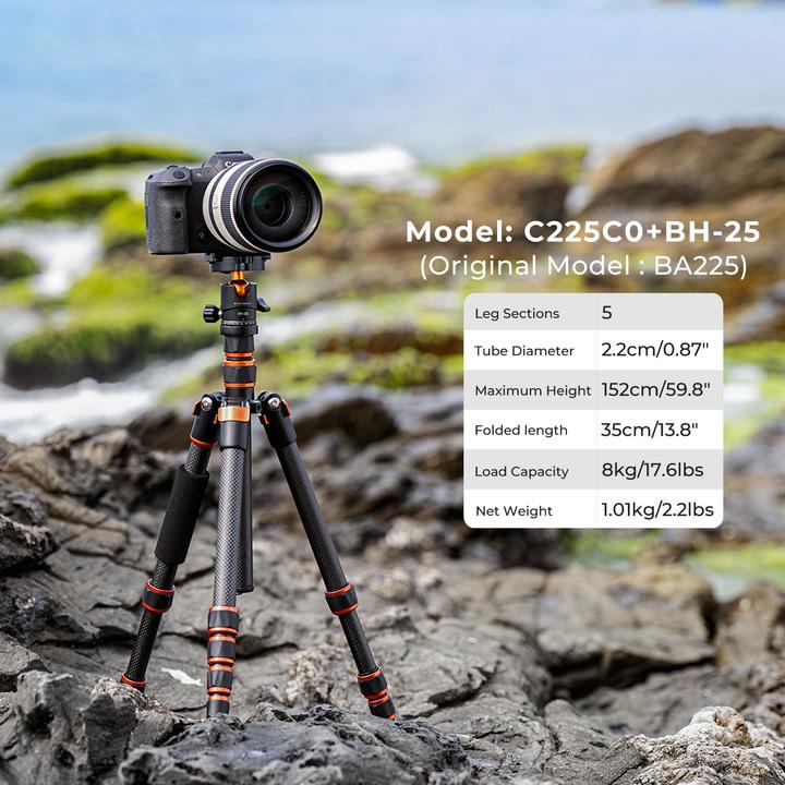 Produktbild K&F Concept C225C0+BH-25 (Carbon)