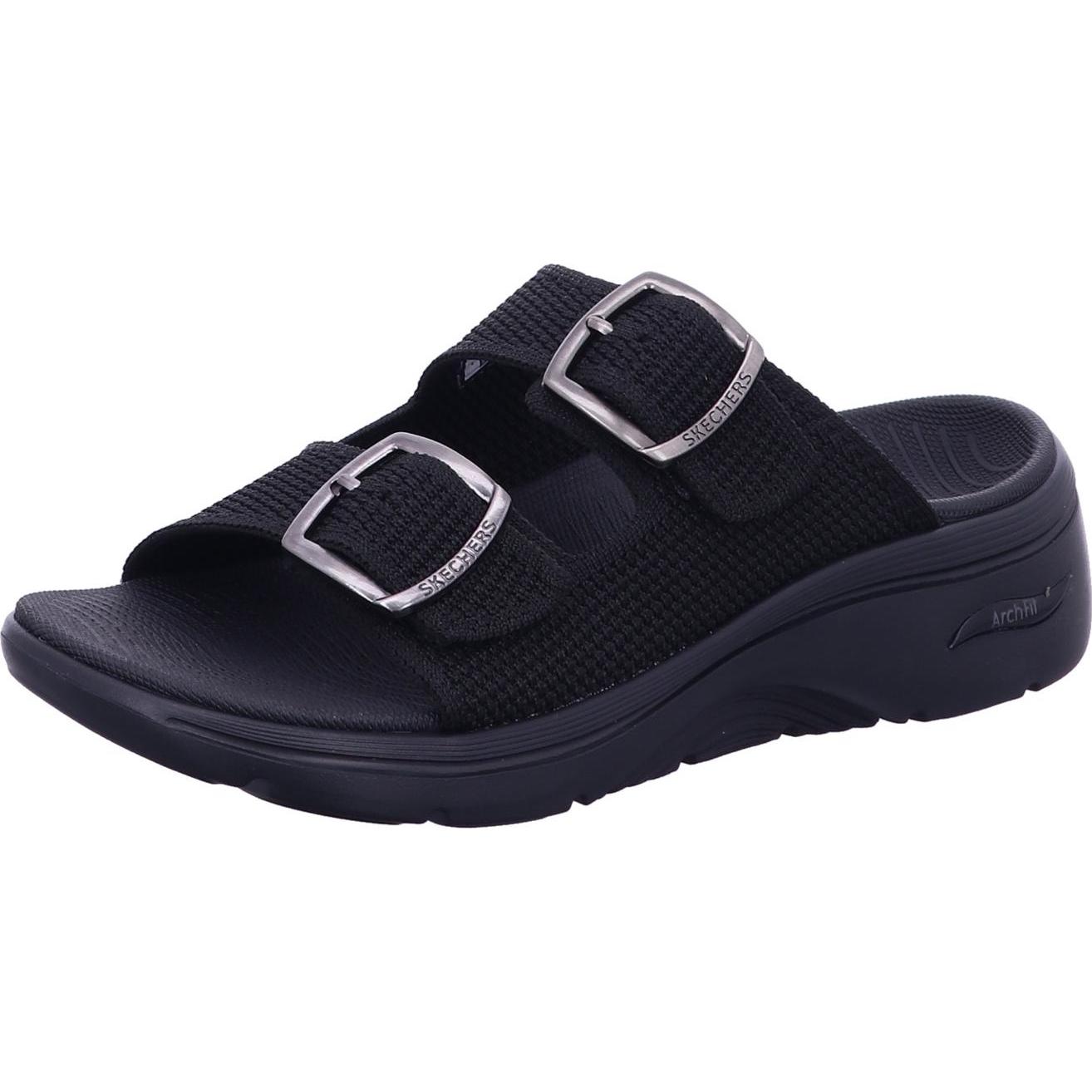 Skechers, Donne, Sandali + Ciabatte, Go Walk Arch Fit 2.0 Zandal-C - Dames Sandalen - Zwart, Nero, (41)
