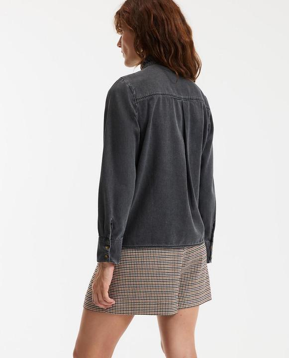 Immagine prodotto La Redoute Collections Langärmelige Bluse mit gerüschtem Stehkragen (40)