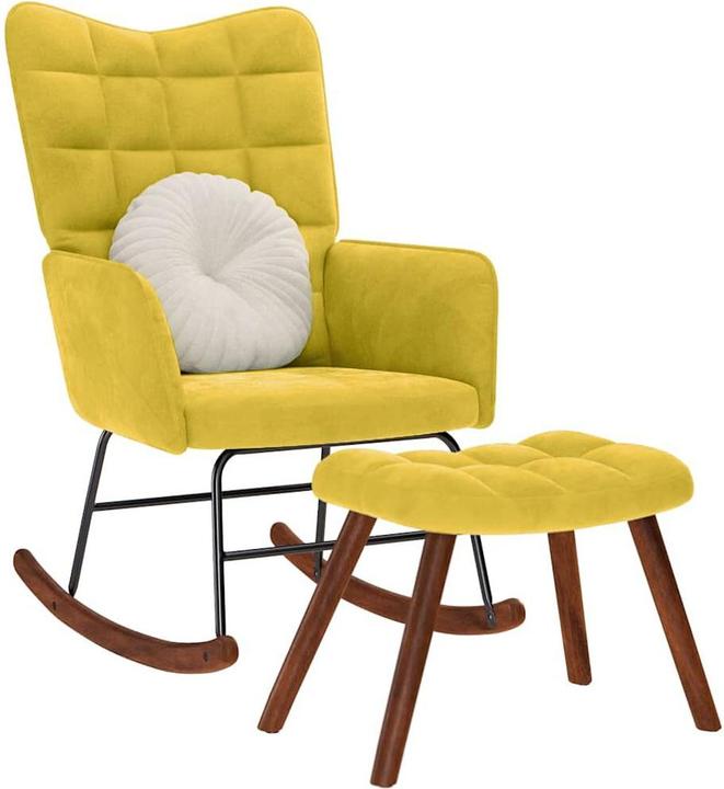 Immagine prodotto vidaXL Schaukelstuhl mit Hocker