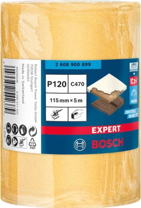 Produktbild Bosch Professional Zubehör EXPERT C470 Schleifpapierrolle zum Handschleifen, 115 mm, 5 m, G 120 (120)