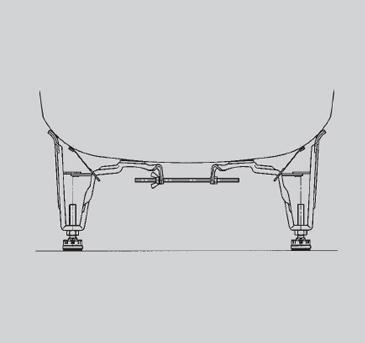 Actual product image Kaldewei Allround bath foot stand model. 5030