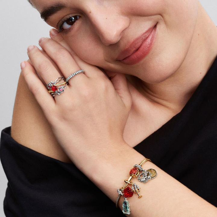 Produktbild Pandora Disney Die Schöne und das Biest Verzauberte Rose Charm-Anhänger (Metal Com)