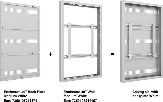 Image du produit Multibrackets Cadre pour moniteur, montage mural, 49"/1157