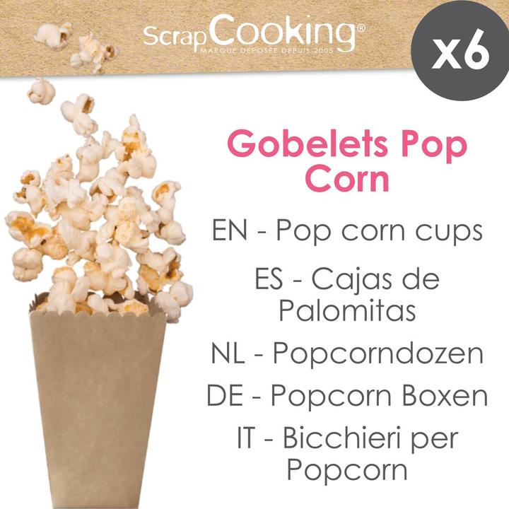 Produktbild ScrapCooking 6er Set Popcorn Becher (6x)