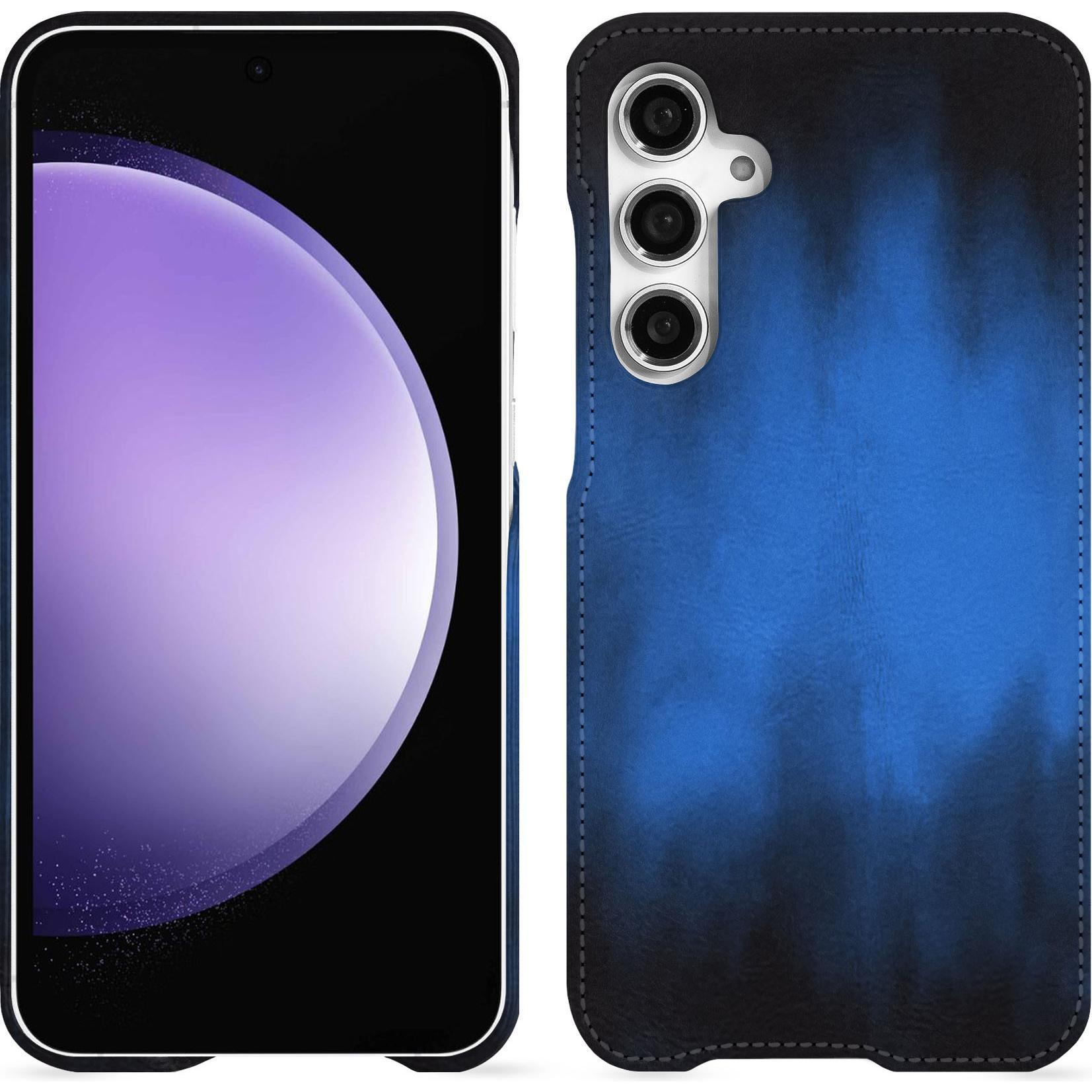 Noreve Lederschutzhülle (Samsung Galaxy S23 FE), Smartphone Hülle, Blau