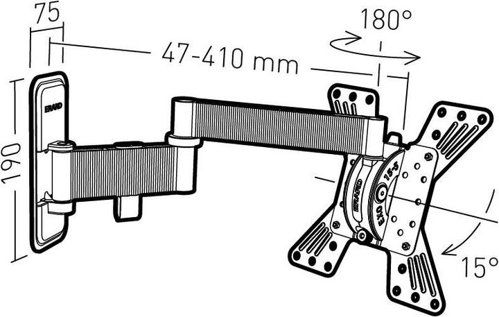 Image du produit Erard EXO 200 TW3 (Mur, 37", 15 kg)
