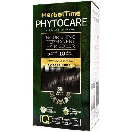 Herbal Time Phytocare Permanentes Haarfärbemittel Farbe Bitter Chocolate 3N (3N Dunkelschokolade) (50005243)