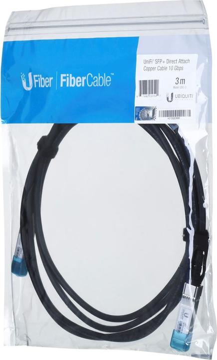 Actual product image Ubiquiti UniFi SFP+ Twinax cable 3m (UTP, CAT6, 3 m)