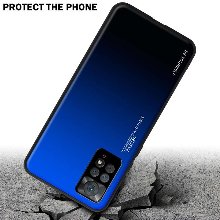 Actual product image Cadorabo Bumper Case for Xiaomi RedMi NOTE 11 PRO 4G / 5G TPU 2 Farben Glas (Xiaomi Redmi Note 11 Pro, Xiaomi Redmi Note 11 Pro 5G)
