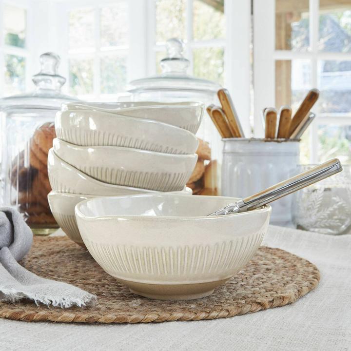 Actual product image Loberon Schüssel 6er Set Périers beige (6 pcs.)