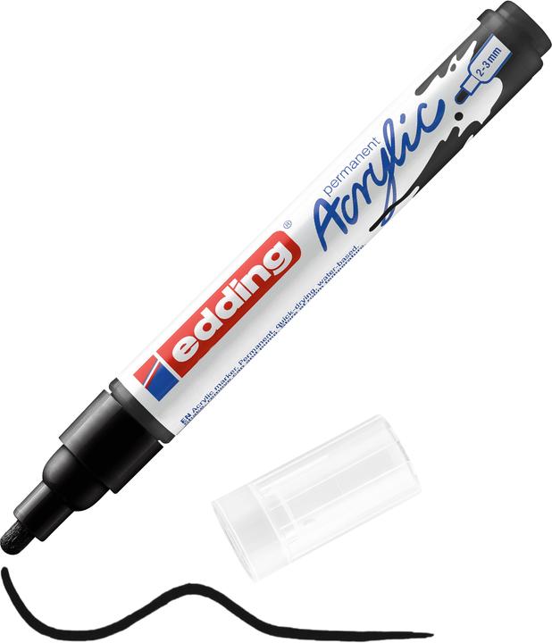 Image du produit Edding Marqueur acrylique 5100 Medium (Noir intense, 3 mm, 1 x)