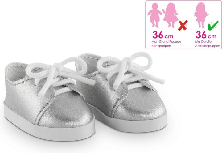 Actual product image Corolle Doll clothes Ma : Silver shoes