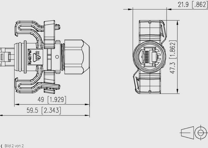 Immagine prodotto Metz Connect Connettore BTR E-DAT Industry IP67 V6