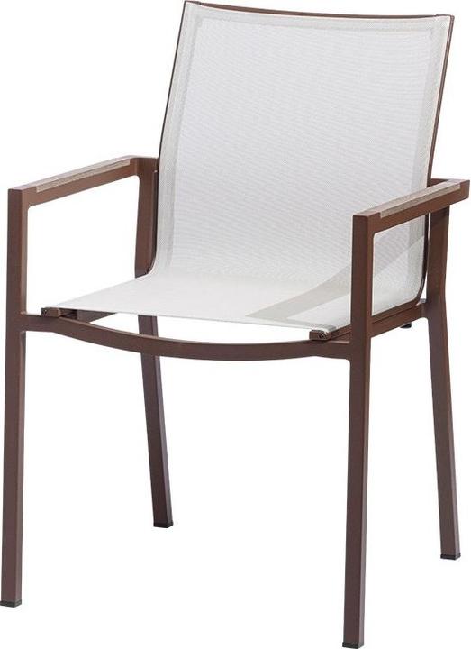 Accoudoirs Duratek Teak Grau, Corten, Toile Crème