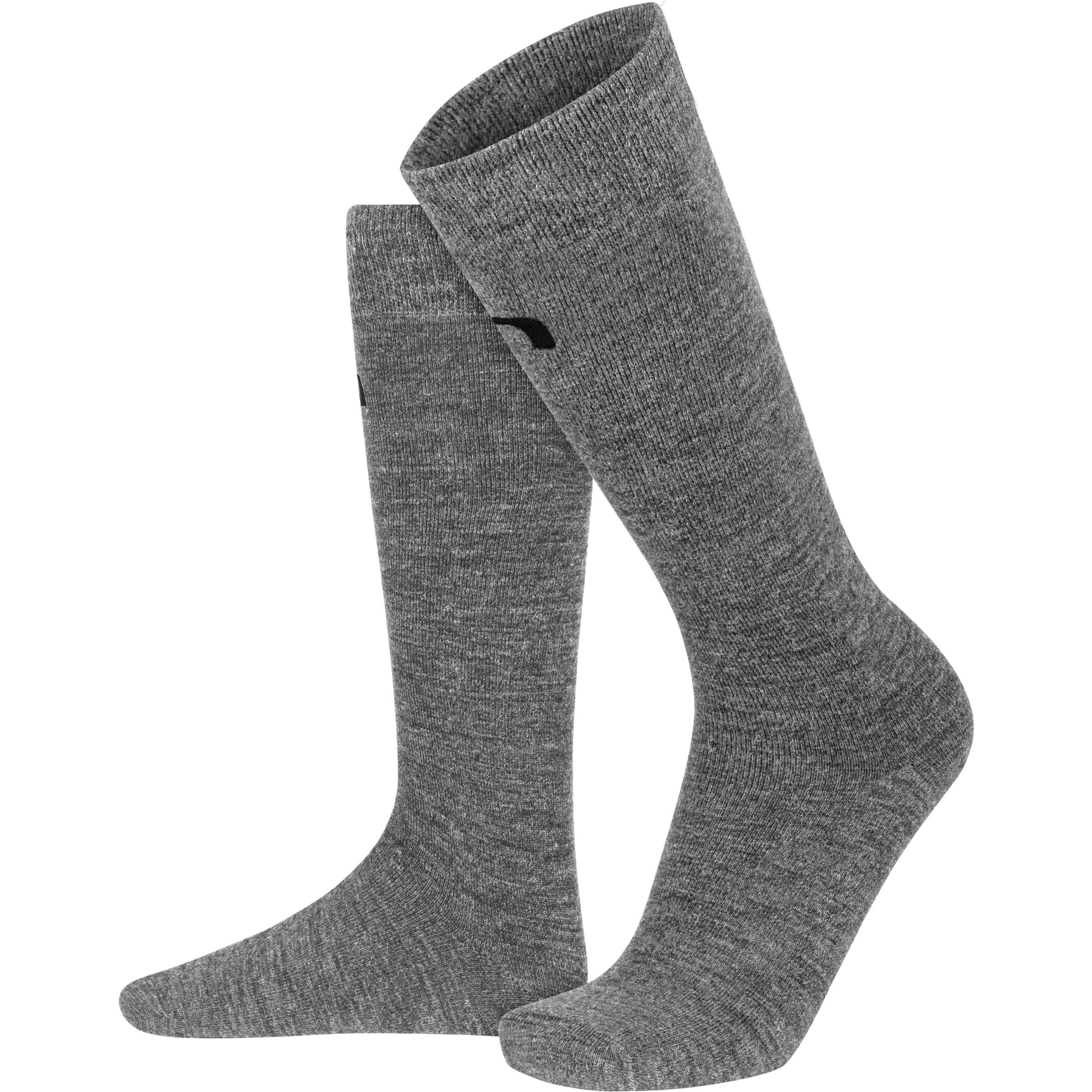 Normani, Herren, Socken, 2 Businesskniestrumpf aus Merinowolle, Grau, (2er Pack, 43 - 46)