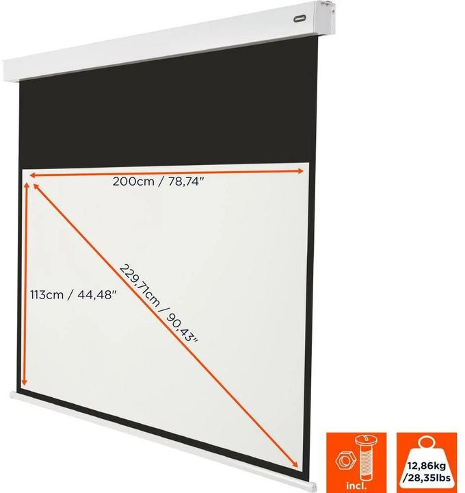 Actual product image Celexon Motor screen Battery V2.0 Motor Pro Plus 200x113 cm 16:9 (90.35", 16:9)