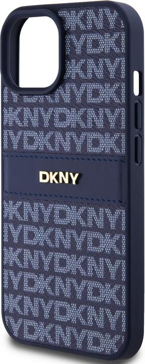 Produktbild DKNY DKHCP15SPRTHSLB iPhone 15 / 14 / 13 6.1" niebieski/blue hardcase Leather Mono Stripe & Metal Lo (Apple iPhone 13, Apple iPhone 14, Apple iPhone 15)