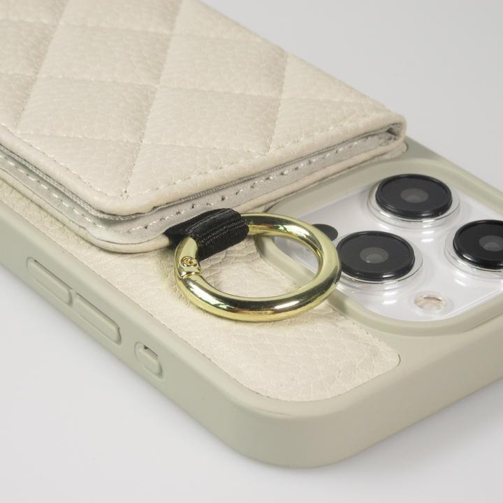 Image du produit PhoneLook Coque Cuir matelassé avec miroir et compartiment carte inclus grande lanière amovible (Apple iPhone 15 Pro)