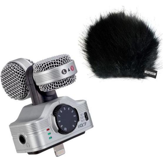 Zoom iQ7 Mikrofon für iOS-Geräte mit Windschutz (Handheld), Audiorecorder
