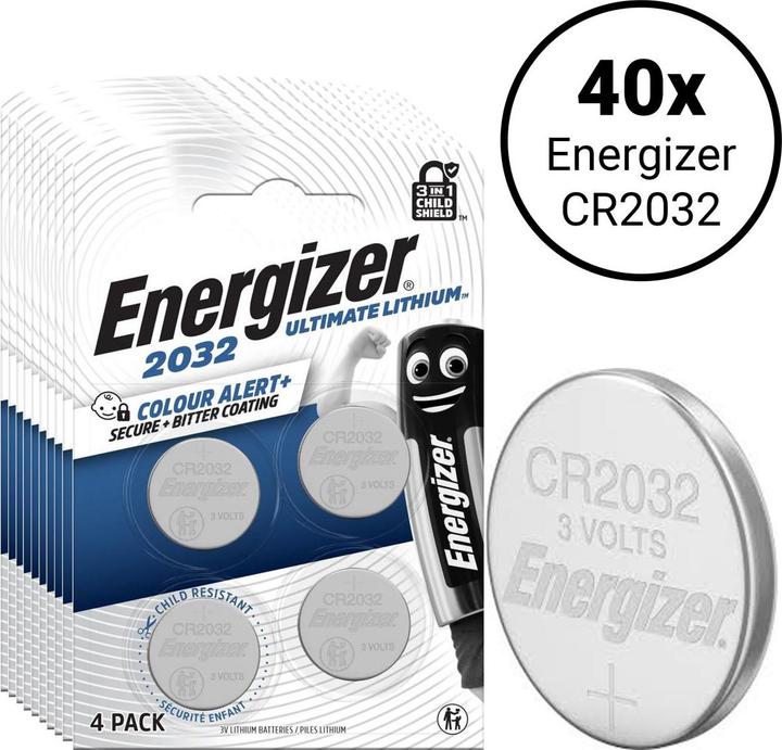 Image du produit Energizer Ultimate Lithium CR2032 - 40 Knopfbatterien (40 pcs, CR2032, 235 mAh)