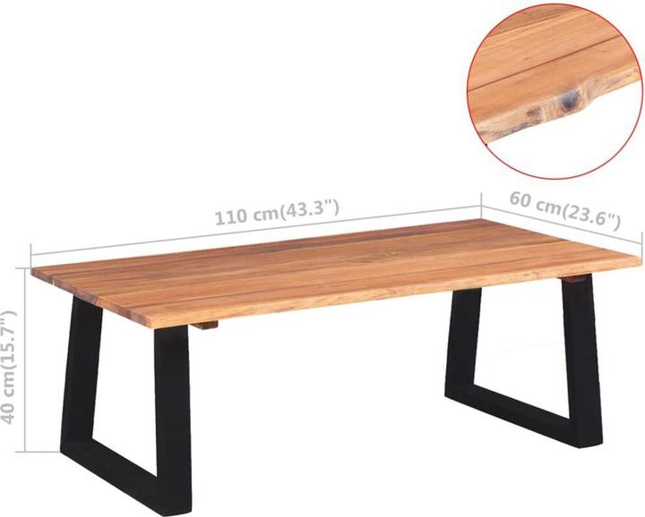 Image du produit vidaXL Couchtisch (110 x 60 x 40 cm)