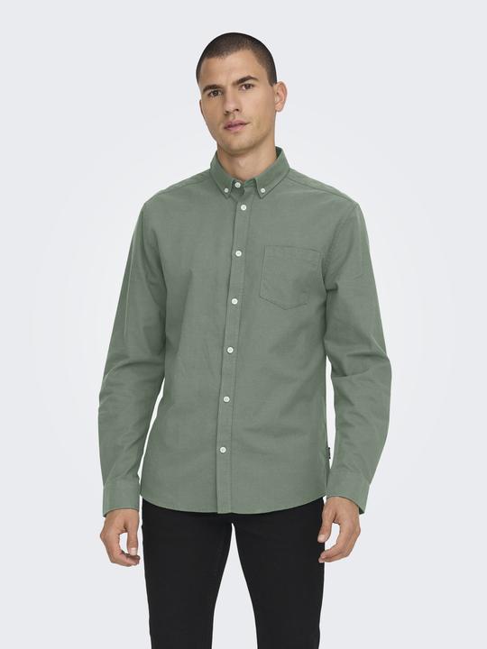 Produktbild Only & Sons Slim Fit Button-Down Kragen Hemd Oxford Hemd (M)