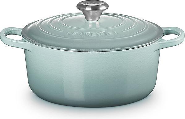 Le Creuset Bräter Signature 24cm/4,2l Sea Salt (24 cm, Bräter + Schmortopf, Gusseisen)