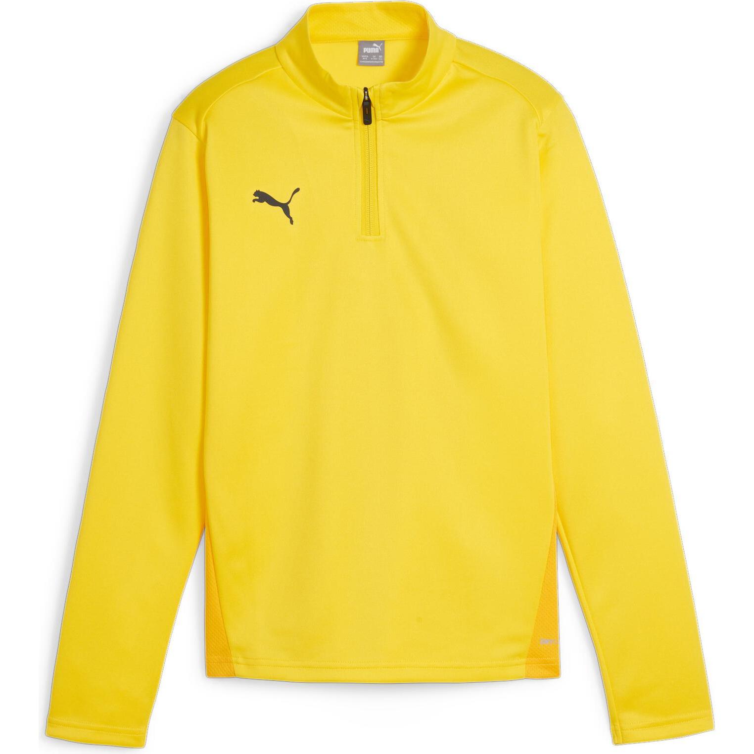 Puma, Jungen, Sportshirt, teamGOAL Training 1/4 Zip Top Jr (128), Gelb, 128