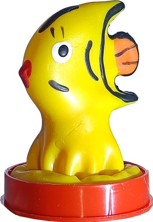 Produktbild Erco Scherzkondom „Goldfisch“ 1 Stück – handbemalt, gelb, humorvolles Geschenk, Unikat (1 Stk.)