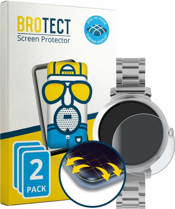 Produktbild BROTECT Fullscreen für ZenWatch Lily 1.1" Schutzfolie Displayschutz Folie Matt Entspiegelungsfolie