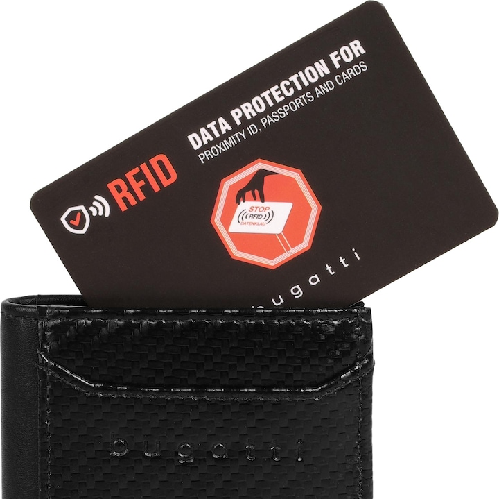 Image du produit Bugatti Secure Slim - Porte-cartes de crédit RFID avec porte-monnaie viennois Comet