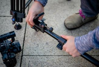 Actual product image Fotopro DV Series Dolly Fire Wheels (Plastic)