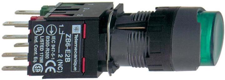 Actual product image Schneider Electric 16mm Push Button Green Illum 1NO 1NC